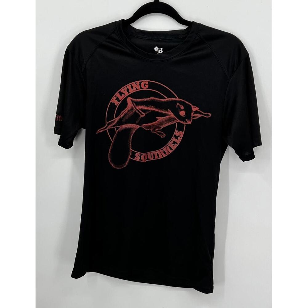 Black Flying Squirrels Graphic T-Shirt‎ Size S Performance Fit Badger Sport